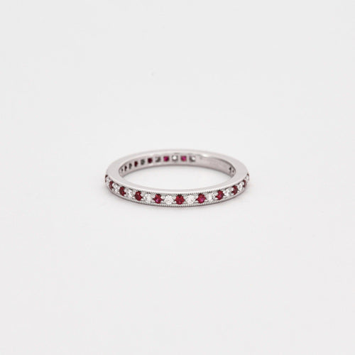 Bague 56 TIFFANY & CO - LEGACY  Bague en platine Diamants et rubis 58 Facettes DV0534-4