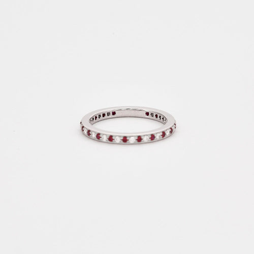 Bague 56 TIFFANY & CO - LEGACY  Bague en platine Diamants et rubis 58 Facettes DV0534-4