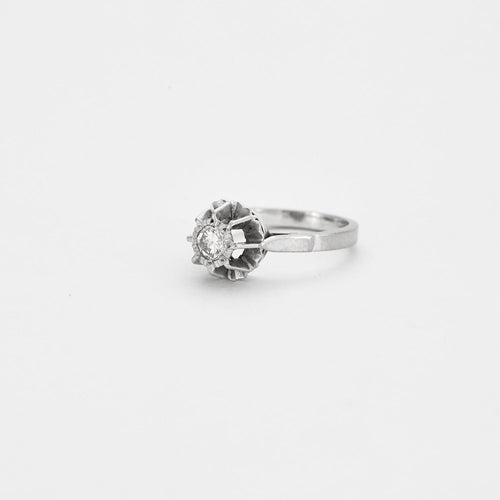 Bague 53 Bague solitaire en or gris Diamant 58 Facettes DV0541-5