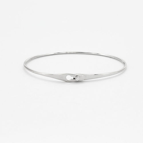 Bracelet DINH VAN - Bracelet serrure en or gris et diamants. Small 58 Facettes DV1414-3