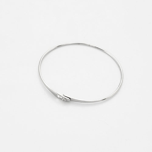 Bracelet DINH VAN - Bracelet serrure en or gris et diamants. Small 58 Facettes DV1414-3