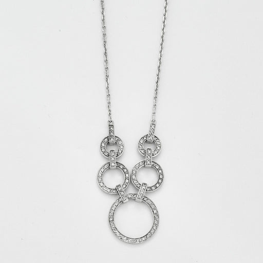 Collier Collier moderniste en or gris et diamants 58 Facettes DV0463-12