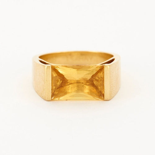 Bague 54 POIRAY - Bague en or jaune et citrine 58 Facettes DV1817-2