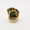 Bague 51 Bague moderniste or jaune et racine d'émeraude 58 Facettes DV1707-1