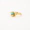Bague 55 Bague or jaune turquoise 58 Facettes DV0555-1