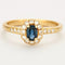 Bague Bague marguerite or saphir et diamants 58 Facettes DV0569- 7