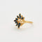 Bague or jaune saphirs et diamants