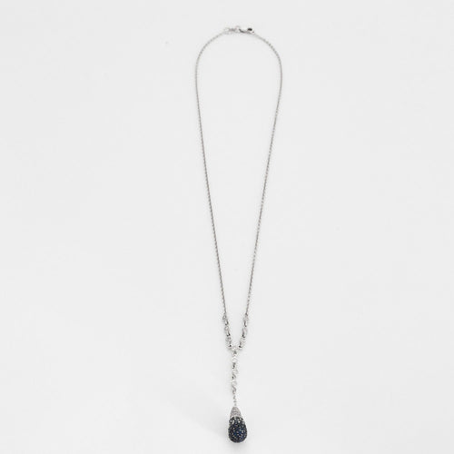 Collier Collier en or gris diamants et saphirs 58 Facettes DV0560-2