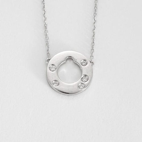 Dinh Van Cible - Collier en or gris et diamants