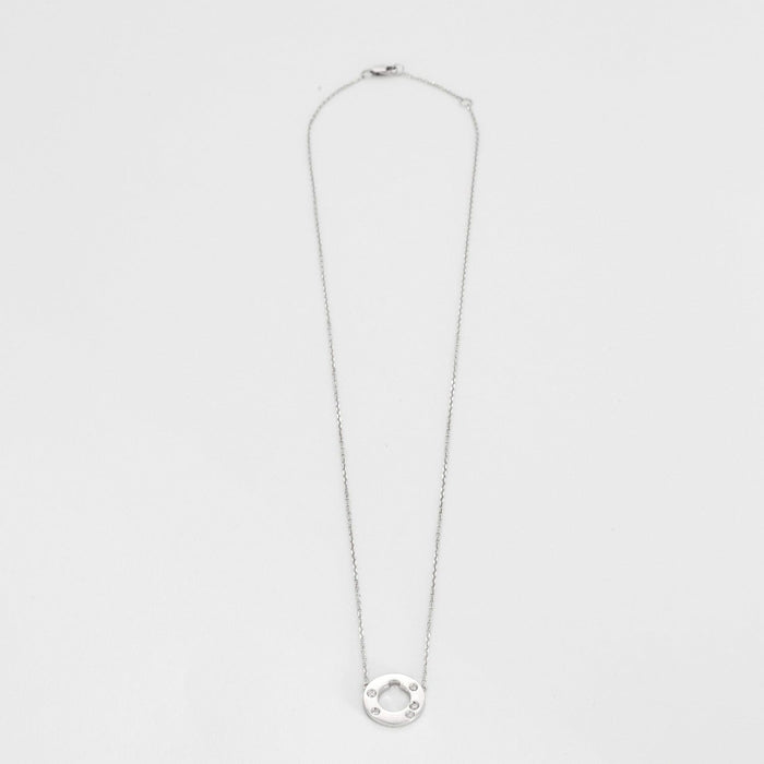 Collier Dinh Van Cible - Collier en or gris et diamants 58 Facettes DV2291-1