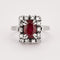 Bague Bague en platine, or gris et rubis, diamants 58 Facettes DV2027-1
