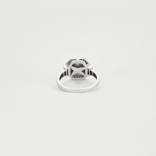 Bague 50 MAUBOUSSIN - Palazzo Portofino- Bague or gris, diamants et laque noire 58 Facettes DV2415-2