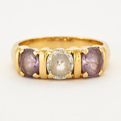 Bague 51 Bague jarretière - améthystes 58 Facettes DV0588-2