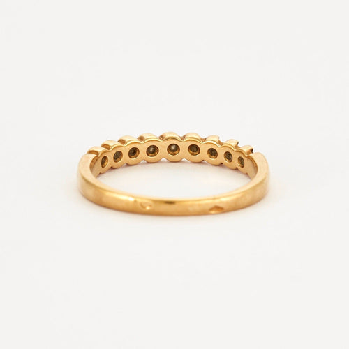 Bague 56 Alliance demi-tour or jaune et diamants 58 Facettes DV0599-1