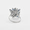 Bague 54 Bague cluster - or gris, saphirs et diamants 58 Facettes DV0597-4