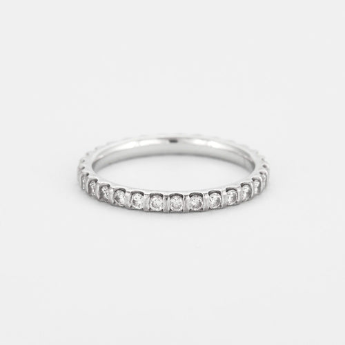 Bague 51 Alliance américaine or gris et diamants 58 Facettes DV0595-2