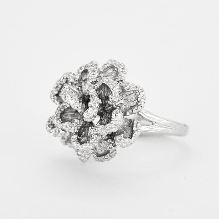 Bague 54 Bague fleur - or blanc 58 Facettes DV0597-6