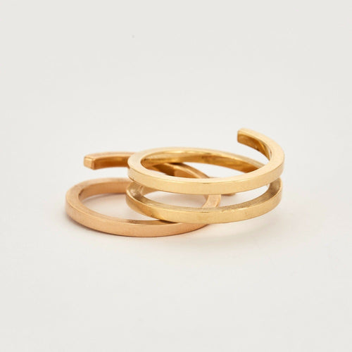 Bague 59 Dinh Van - Spirale - or jaune et or rose 58 Facettes DV0603-1