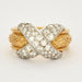 Bague 49 Tiffany - Bague Schlumberger - Platine or jaune et diamants 58 Facettes DV2674-1