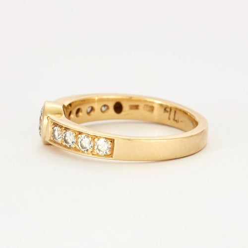 Bague 61 Bague jonc en or et diamants 58 Facettes DV0302-4