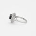 Bague 56 Bague en platine saphir et diamants 58 Facettes DV0609-1