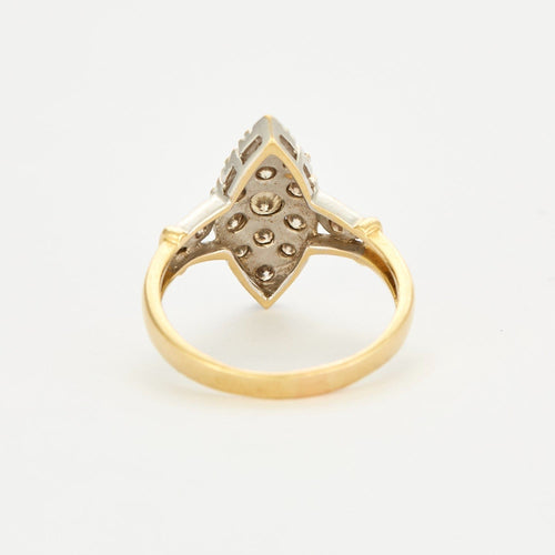 Bague 56 Bague marquise avec diamants 58 Facettes DV0608-2