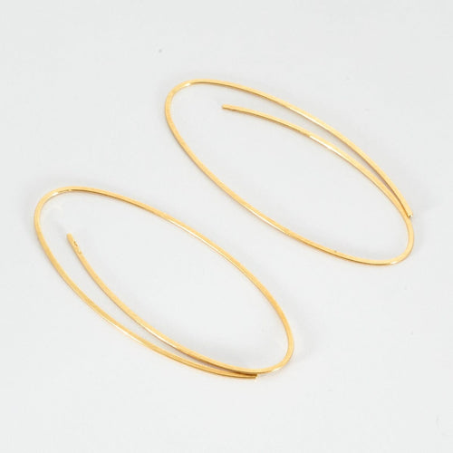 Boucles d'oreilles NIESSING LINEAR CREOLES or jaune 58 Facettes DV3020-6