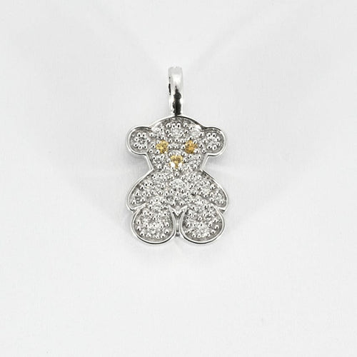 Pendentif Pendentif "Ourson" en or gris et diamants 58 Facettes DV3020-5