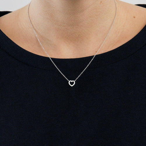 Collier Tiffany & Co - Métro cœur - Collier or blanc et diamants 58 Facettes DV2795-8