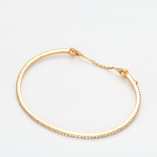 Bracelet Messika - Skinny Bracelet en or rose et serti de diamants 58 Facettes DV0624-1