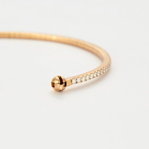 Bracelet Messika - Skinny Bracelet en or rose et serti de diamants 58 Facettes DV0624-1