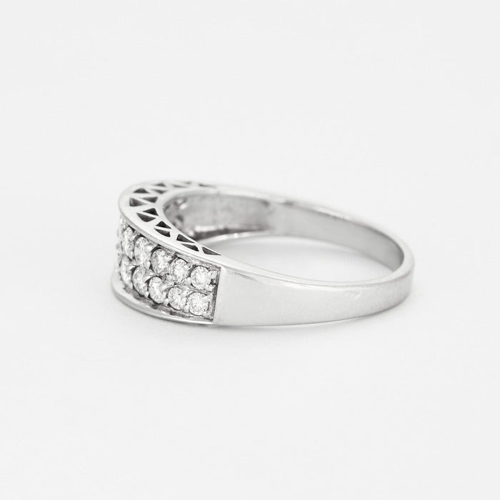 Bague 56 Dael & Grau - Bague en or blanc et diamants 58 Facettes DV0624-14