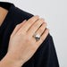 Bague 50 Bague bandeau Dael & Grau or gris 58 Facettes DV0624-21