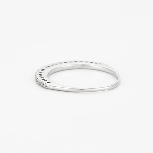 Bague Demi-alliance en or blanc et diamants 58 Facettes DV0624-20