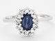 Bague Bague marguerite en or gris saphir et diamants 58 Facettes DV0631-2