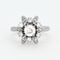 Bague 48 Bague Fleur en platine et or gris diamants 58 Facettes DV0629-1