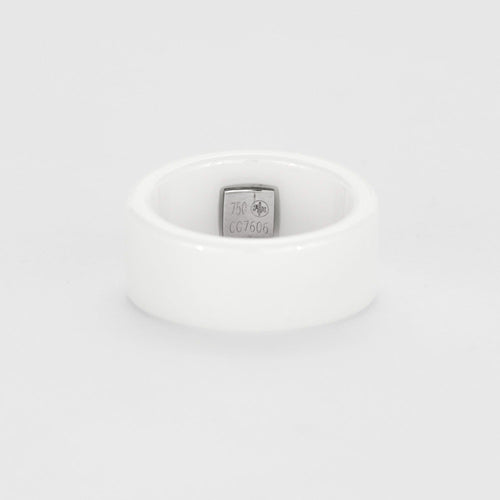 Bague 53 MAUBOUSSIN - Etoile d'ange.  Bague céramique blanche or blanc et diamants 58 Facettes DV0630-1