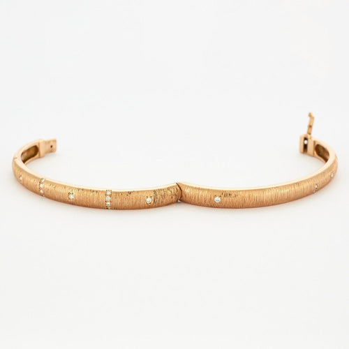 Bracelet Bracelet jonc - or rose et diamants 58 Facettes DV0612-3