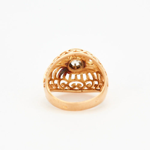 Bague 55 Bague platine, or jaune et diamants. 58 Facettes DV0633-1