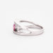 Bague 57 Bague en or gris saphir rose et diamants 58 Facettes DV0056-8