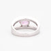 Bague 57 Bague en or gris saphir rose et diamants 58 Facettes DV0056-8