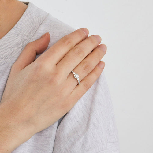 Bague 52 DIDIER GUERIN  - Bague or gris et diamants 58 Facettes DV3056-1