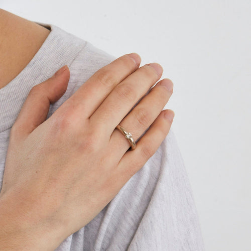 Bague NIESSING - Spann Ring - Bague solitaire diamant 58 Facettes DV0636-3