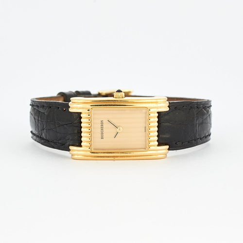 Montre Boucheron - Reflet - Montre Or jaune et bracelet cuir 58 Facettes DV0622-1