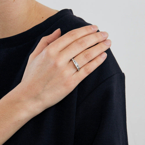 Bague 51.5 Bague or blanc diamants 58 Facettes DV2682-1