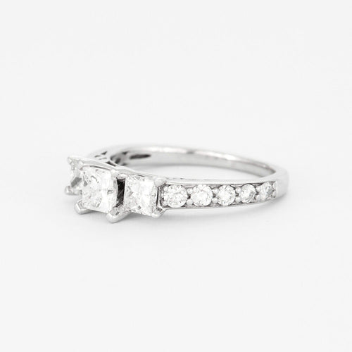 Bague 51.5 Bague or blanc diamants 58 Facettes DV2682-1