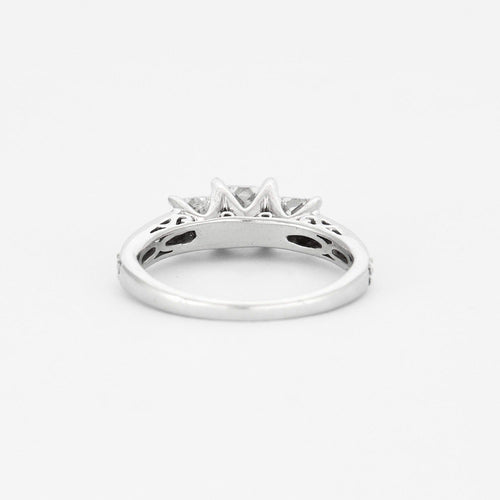 Bague 51.5 Bague or blanc diamants 58 Facettes DV2682-1