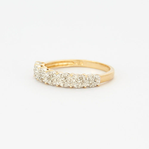 Bague Demie alliance or et diamants 58 Facettes DV0078-6