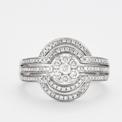 Bague Bague or gris et diamants 58 Facettes DV2796-3