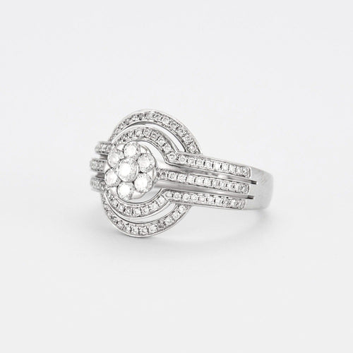 Bague Bague or gris et diamants 58 Facettes DV2796-3
